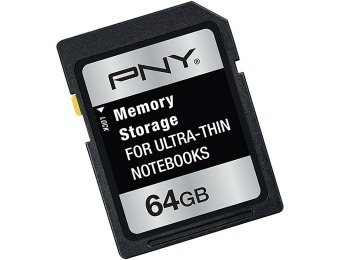 $75 off PNY 64GB SDXC Memory Storage for Most Laptops