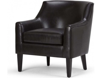 83% off Simpli Home Pauline Club Chair - Brown Faux Leather
