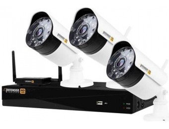 $100 off Defender 4-Ch Wireless 1TB DVR Surveillance System