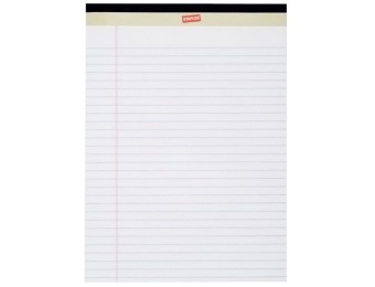 54% off 72 Pads/Case Staples Perforated Writing Pads