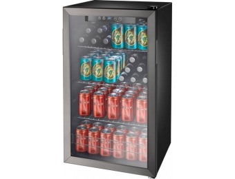 $185 off Insignia 115-Can Beverage Cooler - Black Stainless Steel