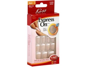75% off Kiss Express On Nails, Short Length, Lady, 24 nails