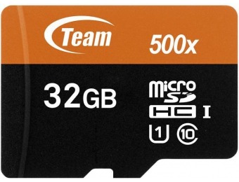 79% off Team 32GB microSDHC UHS-I/U1 Class 10 Memory Card