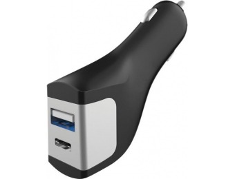 74% off Car and Driver USB-A + USB-C Vehicle Charger