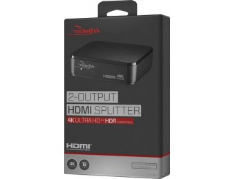 43% off Rocketfish 2-Output HDMI Splitter w/ 4K and HDR Pass-Through
