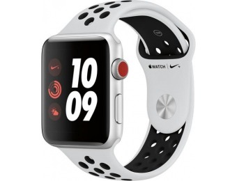 $100 off Apple Watch Nike+ Series 3 (GPS + Cellular), 42mm Silver