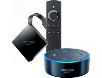 $40 off Amazon Fire TV 4K HD and Alexa Voice Remote & Echo Dot