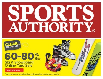 Sports Authority Ski & Snowboard Yard Sale, 60-80% off