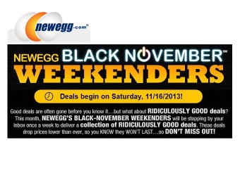 Newegg Black November Weekend Deals - $100s off Hot Items
