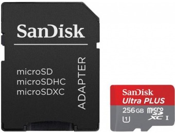 $140 off SanDisk Ultra PLUS 256GB microSDXC UHS-I Memory Card