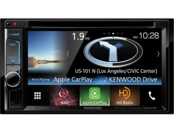 $404 off Kenwood 6.2" GPS Apple Bluetooth In-Dash CD/DVD/DM, Refurb