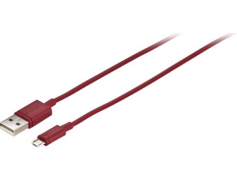 80% off Insignia 3' Micro USB-to-USB Charge-and-Sync Cable - Red