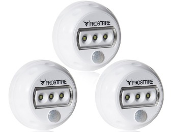 62% off Frostfire Motion Sensing LED Stick Anywhere Nightlights, 3x