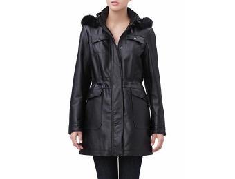 $260 off BGSD Jane Faux Fur Hooded Leather Women's Parka