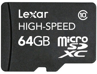 $48 off Lexar 64GB microSDHC Memory Card