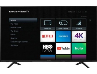 $200 off Sharp 65" LED 2160p Smart HDR 4K UHD TV w/ Roku TV