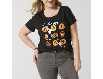 80% off Women's Plus Graphic T-Shirt - Happy Halloween