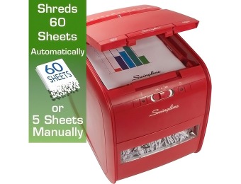 $220 off Swingline Stack-and-Shred 60-Sheet Cross-Cut Shredder