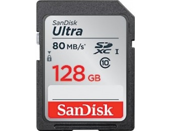 63% off SanDisk Ultra PLUS 128GB SDXC Memory Card