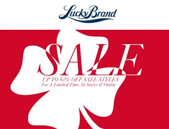 Extra 50% off Sale Items at Lucky Brand