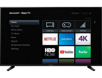 $270 off Sharp 58" LED 2160p Smart Roku TV 4K UHD HDR TV