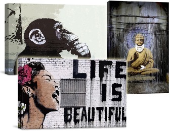 $122 off Banksy Museum Quality Giclée Prints on Canvas