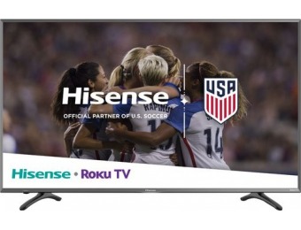$100 off Hisense 43" LED R7 Smart HDR Roku TV 4K UHD TV