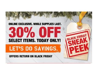 Black Friday Sneak Peek - 30% off at Home Depot