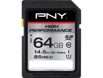 57% off PNY 64GB High Performance SDHC Memory Card