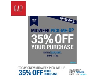 Extra 35% off Your Purchase at Gap.com