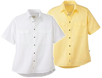 67% off Docksider Short-Sleeve Crosshatch Shirt (White or Sun)