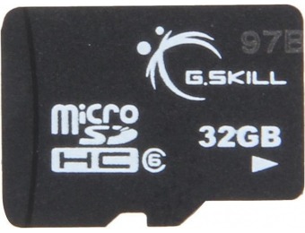 68% off G.SKILL 32GB microSDHC Flash Card Model FF-TSDG32GN-C6