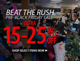 Pre-Black Friday Sale - Extra 15-25% Off