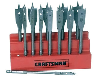 58% off Craftsman 13 pc. Spade Bit Set with Metal Storage Rack