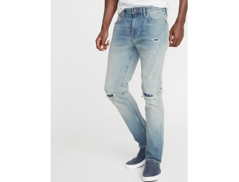 50% off Slim Built-In Flex Distressed Jeans for Men