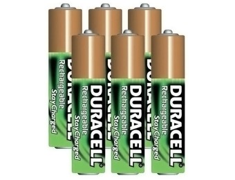 62% off Duracell Rechargeable 800mAh AAA Batteries, 6-Pack