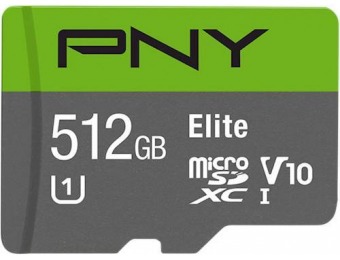 $130 off PNY Elite 512GB MicroSDXC UHS-I Memory Card
