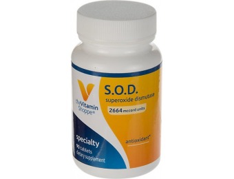 75% off The Vitamin Shoppe S.O.D. (Super Oxide Dismutase) 90 Tablets