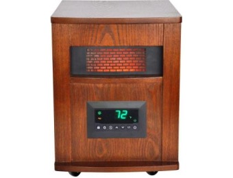 $113 off Lifesmart 1500W Infrared Room Heater w/ Oak Cabinet