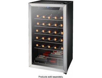 $100 off Insignia 29-Bottle Wine Cooler - Stainless steel