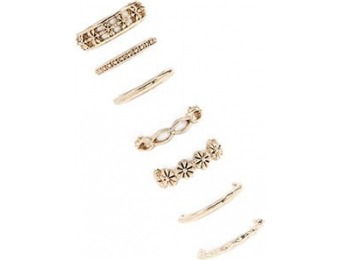 86% off Assorted Etched Ring Set