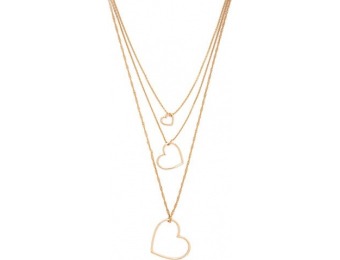 86% off Heart Cutout Pendant Layered Necklace