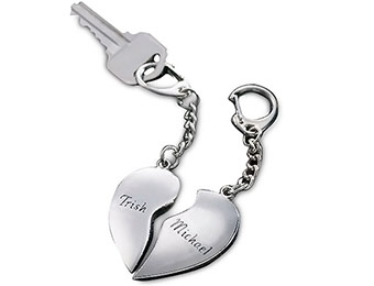 Extra $2 off Personalized Split Heart Key Chain