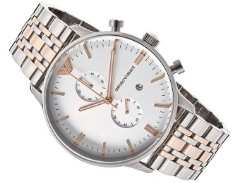 $206 off Emporio Armani Men's Chronograph Stainless Steel Watch