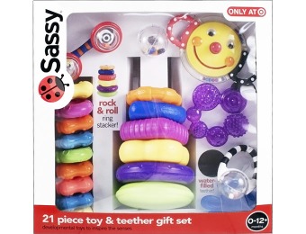 37% off Sassy 21-Piece Toy and Teether Holiday Gift Set