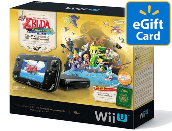 $25 Gift Card w/ Nintendo Wii U 32GB Deluxe Console & GamePad
