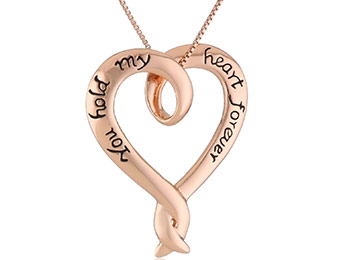 57% off "You Hold My Heart Forever" Open Heart Necklace