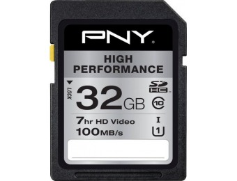 68% off PNY High Performance 32GB SDHC UHS-I Memory Card