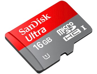 75% off SanDisk Ultra Pixtor 16GB microSDHC Class 10 Memory Card