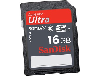 75% off SanDisk Ultra Pixtor 16GB SDHC Class 10 Memory Card